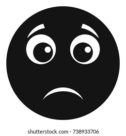 Sad smile icon. Vector simple illustration of sad smile icon isolated on white background