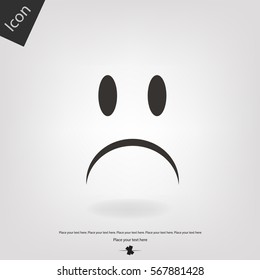 Sad smile vector icon