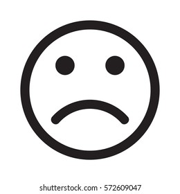 Sad smile vector icon