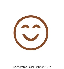 sad smile vector illustration on a white background.