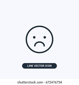 Sad Smiley Emoji Vector Icon Design
