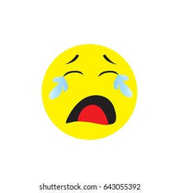 Sad smiley emoticon cartoon