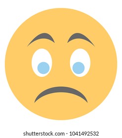 
Sad smiley face, depressed concept
