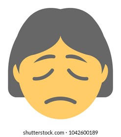 
Sad smiley face, depressed concept
