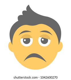 
Sad smiley face, depressed concept
