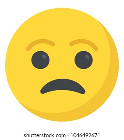 Sad smiley face, depressed concept