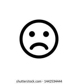 Sad smiley icon symbol vector illustration