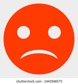 Sad Smiley vector illustration. A flat illustration design of Sad Smiley icon on a white background.