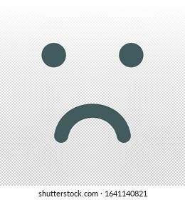 Sad smiley Vector illustration icon. face