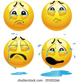 Sad smiling balls