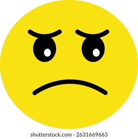 Sad Smilling face Emoji with Tear Illustration