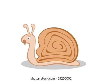 Sad snail with a mustache crawling somewhere.