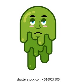 Sad snot. Sad emotion snivel. Big green wad of mucus booger
