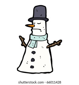 sad snowman cartoon