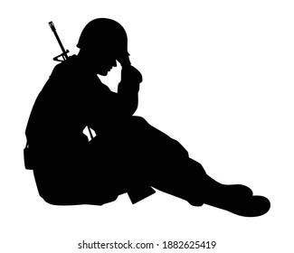 fallen soldier symbol silhouette