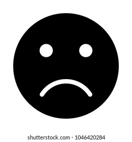 Emoticon Sad Face Emoji Stock Vector (Royalty Free) 1155873178