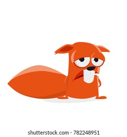 sad squirrel clipart