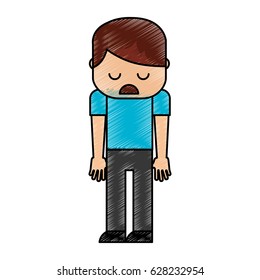 Sad and stressed man