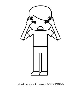 Sad and stressed man