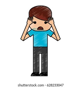 Sad and stressed man