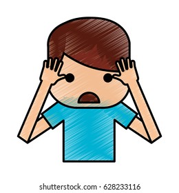 Sad and stressed man