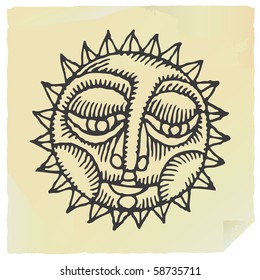 Sad sun letter paper