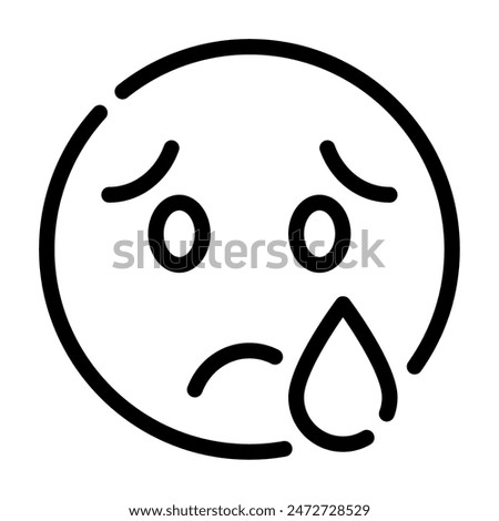 Sad Tear icon for illustration, web, app, infographic, etc