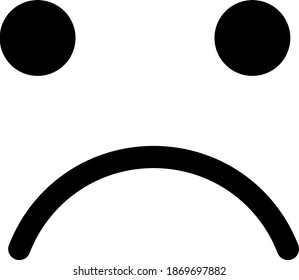 Sad Text Expression Unhappy Mood Concept Illustration