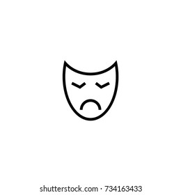 sad theatrical mask icon
