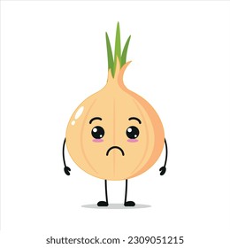 Sad Tomato Stand Alone Vector Illustration