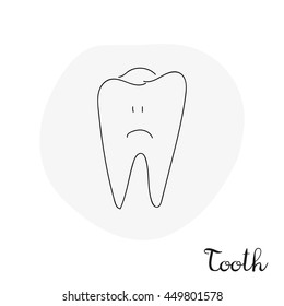 sad tooth grey