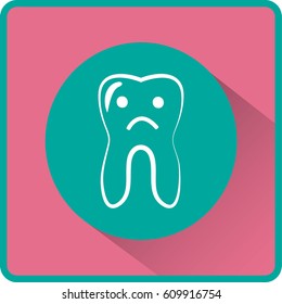 Sad Tooth. Icon.