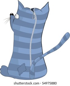 Sad toy kitten
