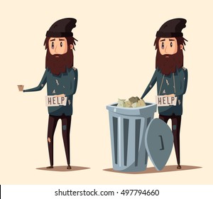 Cartoon Homeless Man Images Stock Photos Vectors Shutterstock