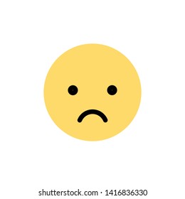 Sad, upset face icon isolated for web and mobile.Pixel perfect icon.