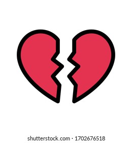 sad vector flat color icon 