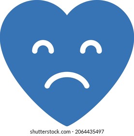 icono de color de glifo de vector triste