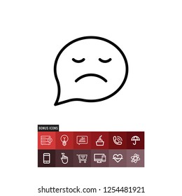 Sad vector icon