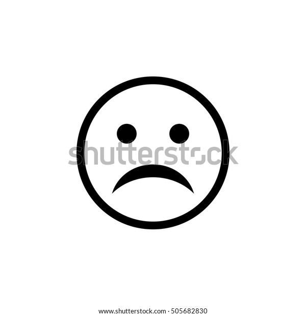 Sad Vector Icon Stock Vector (Royalty Free) 505682830 | Shutterstock