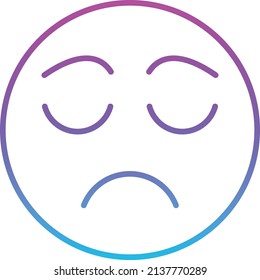 Sad vector icon. Can be used for printing, mobile and web applications.