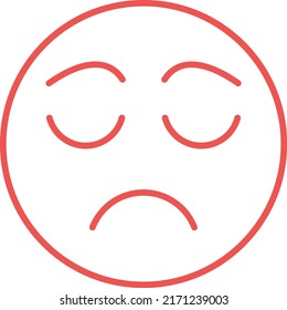 Sad vector icon. Can be used for printing, mobile and web applications.