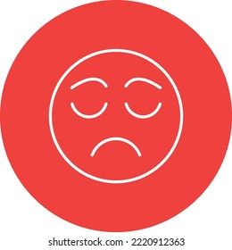 Sad vector icon. Can be used for printing, mobile and web applications.