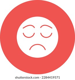Icono de vector triste. Se puede usar para imprimir, móviles y aplicaciones web.