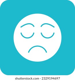 Icono de vector triste. Se puede usar para imprimir, móviles y aplicaciones web.
