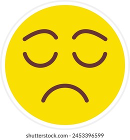 Sad vector icon. Can be used for printing, mobile and web applications.
