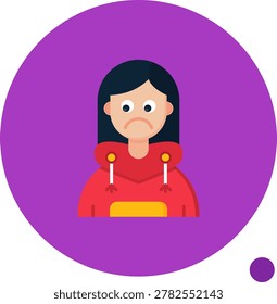 Sad vector Icon Design Illustration