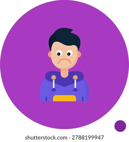 Sad vector Icon Design Illustration