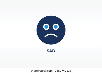 Ilustração de símbolo isolado de vetor, ícone ou logotipo SAD