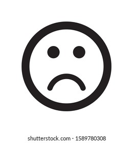 Sad vector icon, simple sign for web site and mobile app.