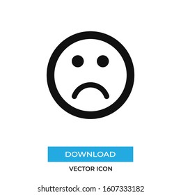 Sad vector icon, simple sign for web site and mobile app.